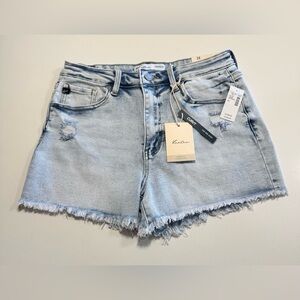 KanCan Denim Jean Shorts Womens Cut-Off Size 28 Curvy High-Rise NWT Distressed